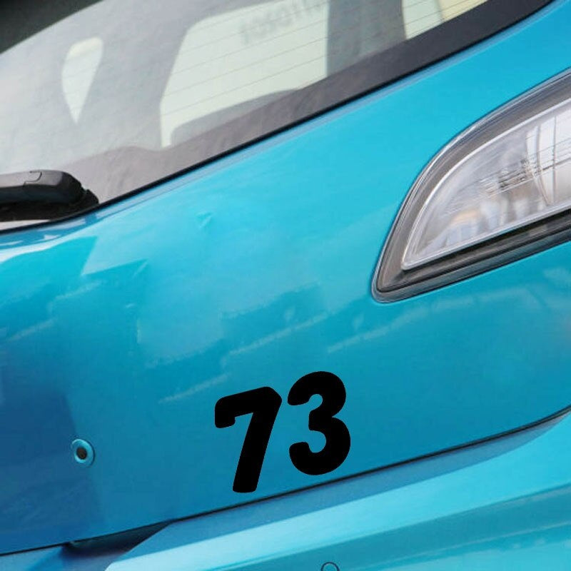 15CM*11.1CM Fun Racing Number 73 Vinyl Car-styling Car Sticker Decal Black/Silver Graphical C11-0770