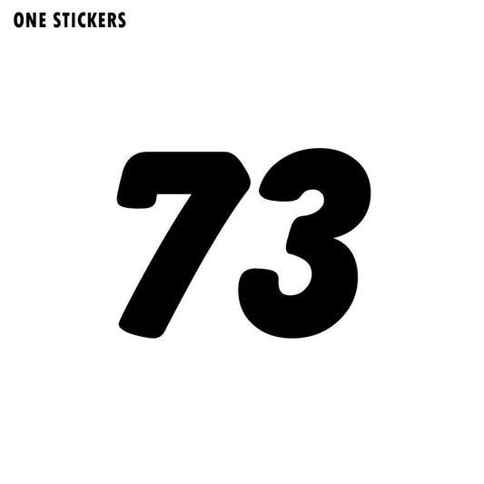 15CM*11.1CM Fun Racing Number 73 Vinyl Car-styling Car Sticker Decal Black/Silver Graphical C11-0770