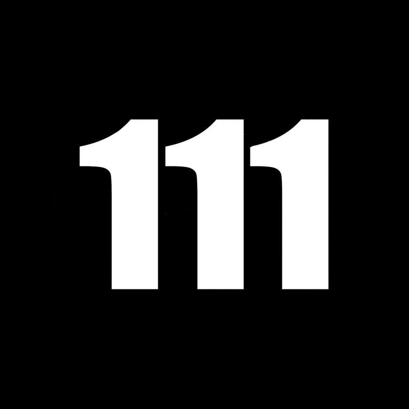 14.7CM*10CM Fun Number 111 Motorcycle Vinyl Decal Graphical Black/Silver Car Sticker C11-0762