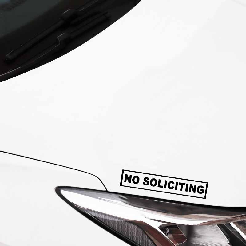 16.5CM*3.1CM Fashion Vinyl Car Sticker No Soliciting Decal Black Silver C11-1740
