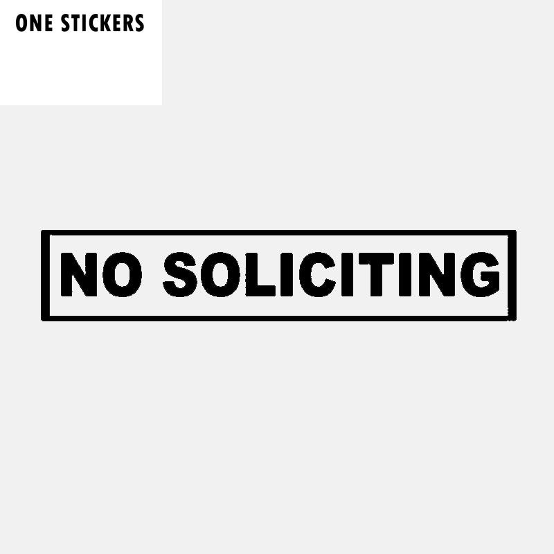 16.5CM*3.1CM Fashion Vinyl Car Sticker No Soliciting Decal Black Silver C11-1740