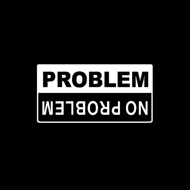 13.5CM*6.9CM Graphics NO PROBLEM Interesting Car Sticker Decal Black Silver Vinyl C11-0689