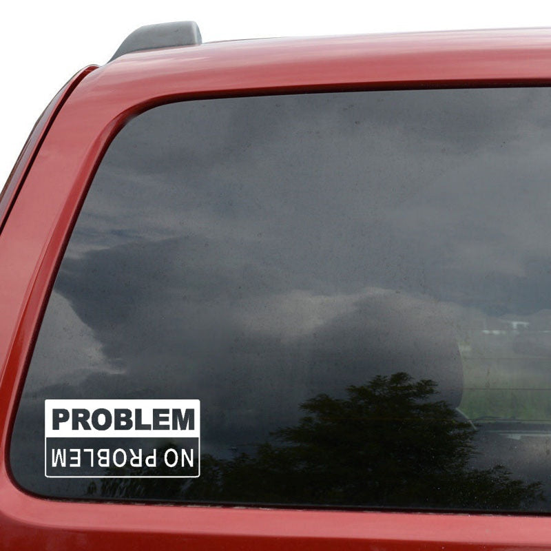13.5CM*6.9CM Graphics NO PROBLEM Interesting Car Sticker Decal Black Silver Vinyl C11-0689