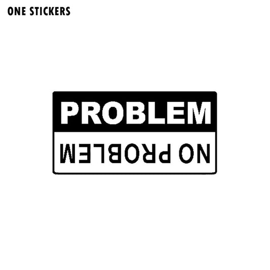 13.5CM*6.9CM Graphics NO PROBLEM Interesting Car Sticker Decal Black Silver Vinyl C11-0689
