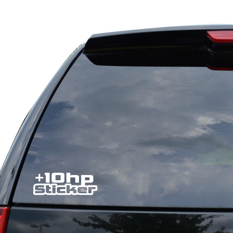 16.9CM*5.9CM High Quality For +10 HP Decals Graphical Black/Silver Vinyl Car Sticker C11-1312