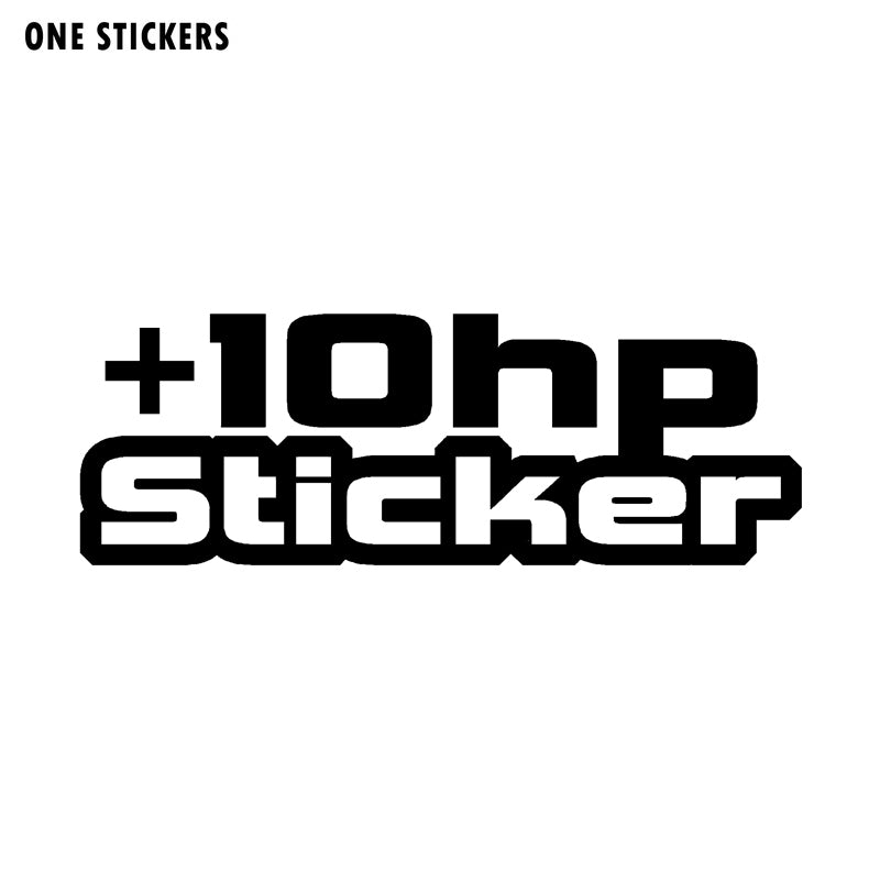 16.9CM*5.9CM High Quality For +10 HP Decals Graphical Black/Silver Vinyl Car Sticker C11-1312