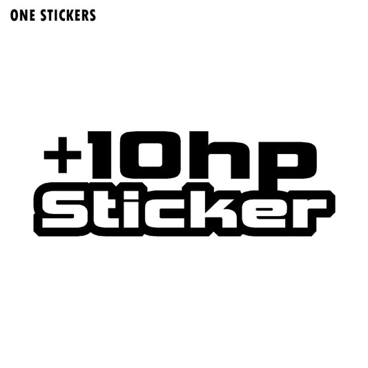 16.9CM*5.9CM High Quality For +10 HP Decals Graphical Black/Silver Vinyl Car Sticker C11-1312