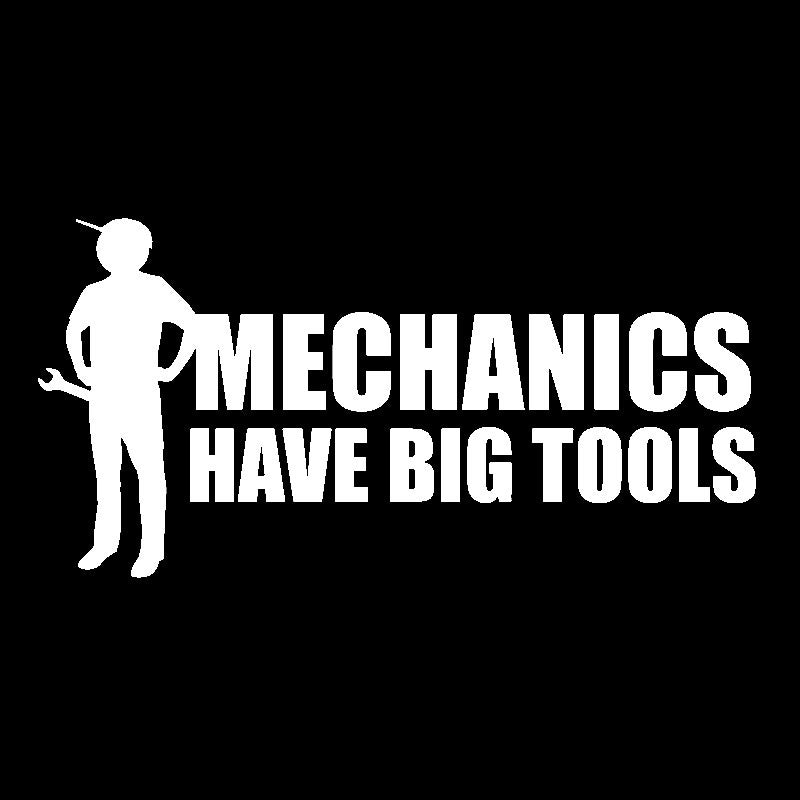 17.5CM*8.8CM Fashion Mechanics Have BIG Tools Vinyl Car Window Sticker Decal Black Silver C11-1819
