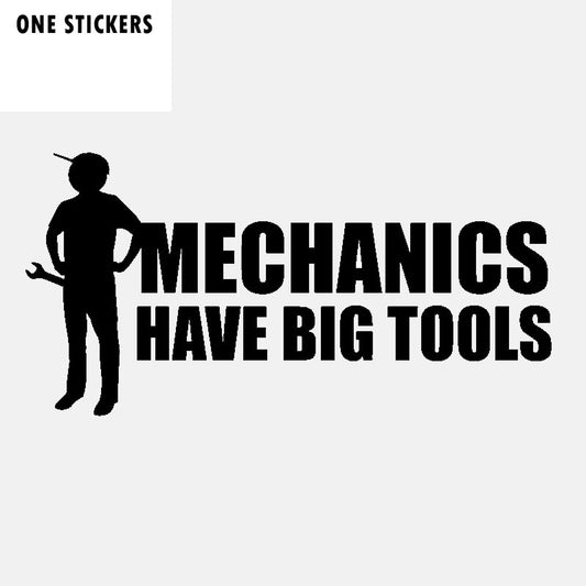 17.5CM*8.8CM Fashion Mechanics Have BIG Tools Vinyl Car Window Sticker Decal Black Silver C11-1819