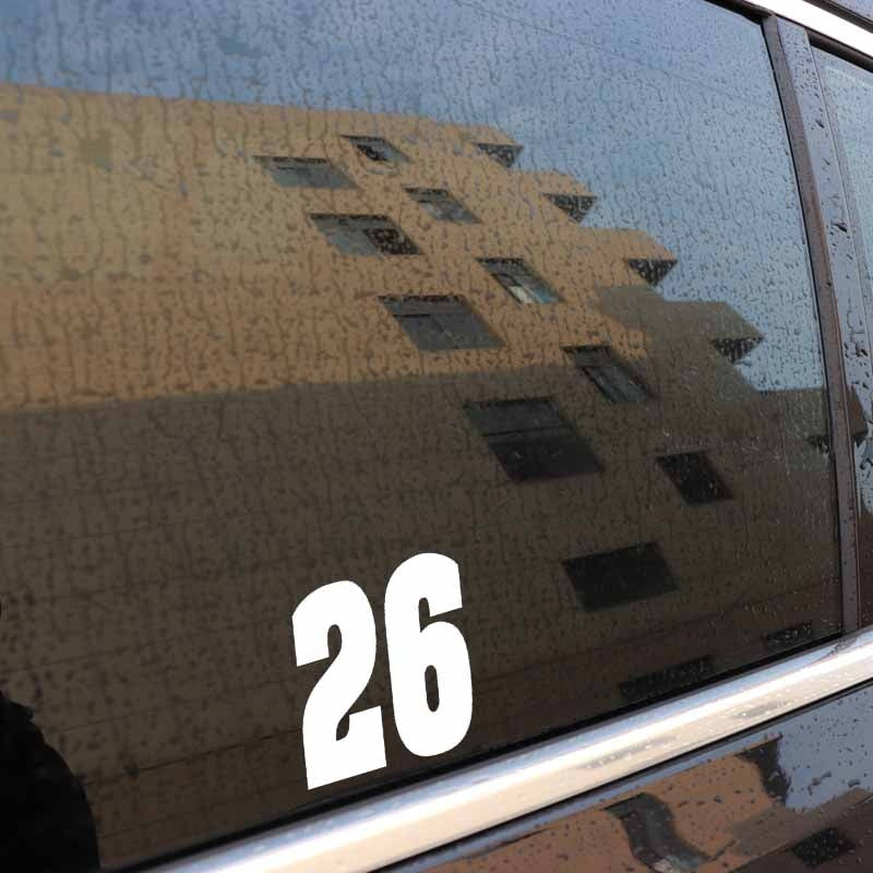 15CM*14.1CM Interesting Race Number 26 Decoration Vinyl Car-styling Car Sticker Decal Black/Silver C11-0867