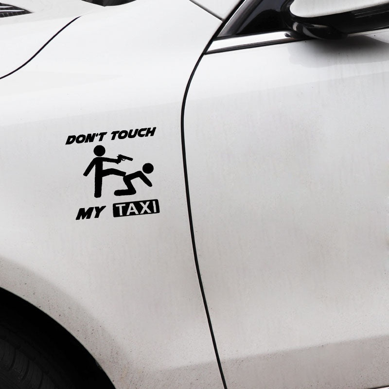 12.7CM*11.7CM Fun Don't Touch My Taxi Car Window Sticker Vinyl Decals Accessories C11-1783