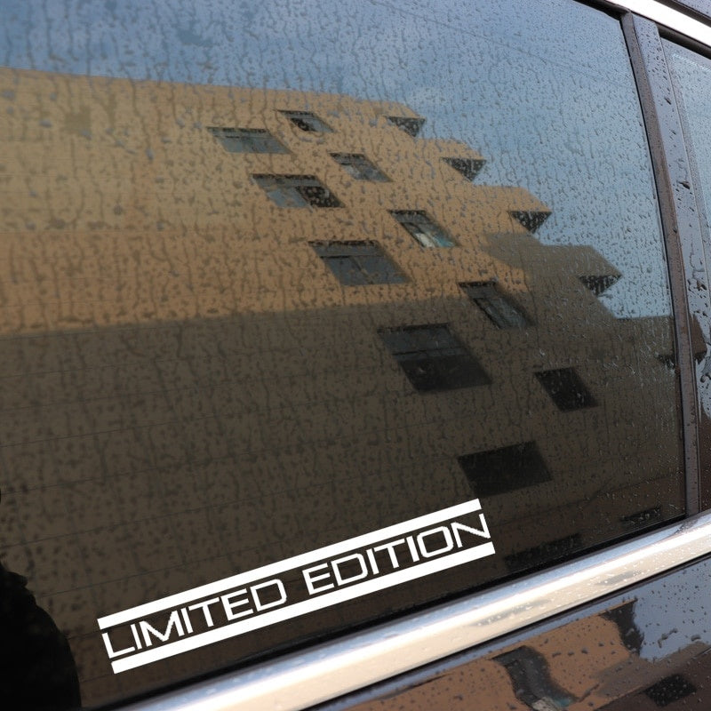 20CM*2.9CM LIMITED EDITION Creative Vinyl Car Sticker Black/Silver Retro- Decal Car-styling C11-0709