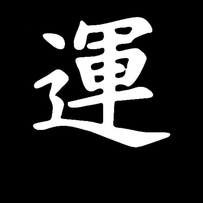 11.9cm*11.2cm Luck Chinese Kanji Symbol Decal Decor Car Sticker Vinyl S4-0810