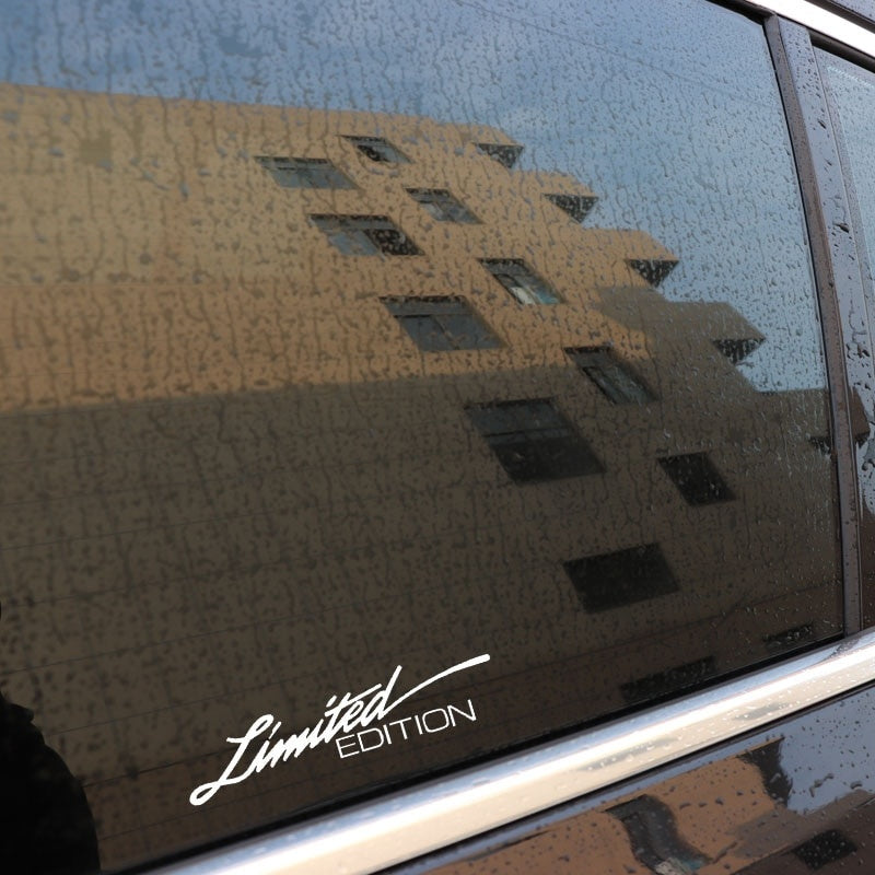 16CM*3.8CM LIMITED EDITION Creative Vinyl Car Window Sticker Car-styling Decal Black/Silver C11-0703