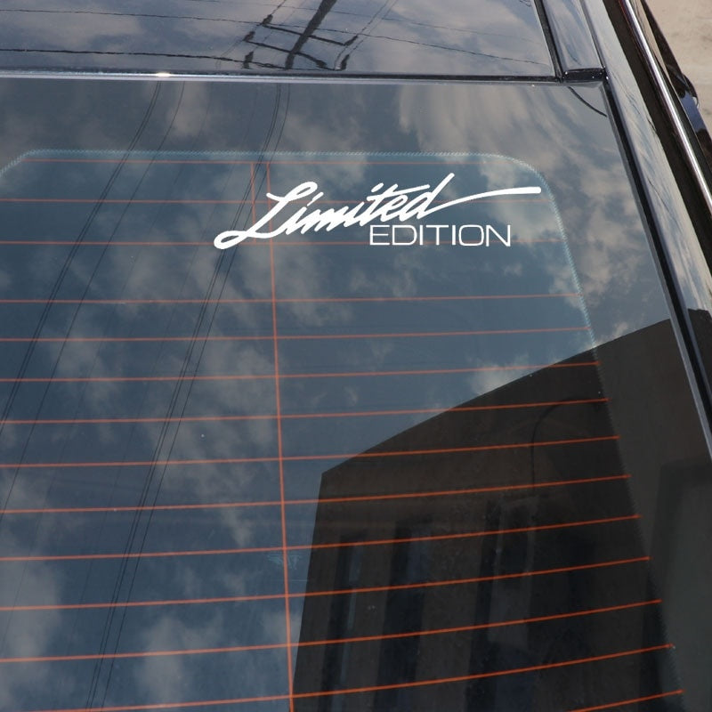 16CM*3.8CM LIMITED EDITION Creative Vinyl Car Window Sticker Car-styling Decal Black/Silver C11-0703