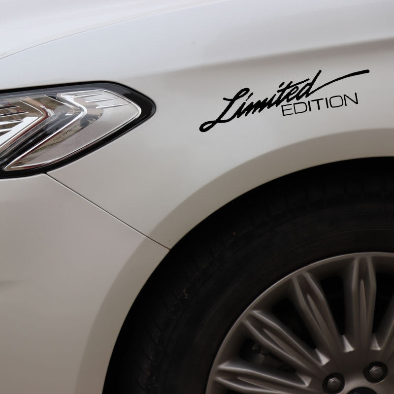 16CM*3.8CM LIMITED EDITION Creative Vinyl Car Window Sticker Car-styling Decal Black/Silver C11-0703