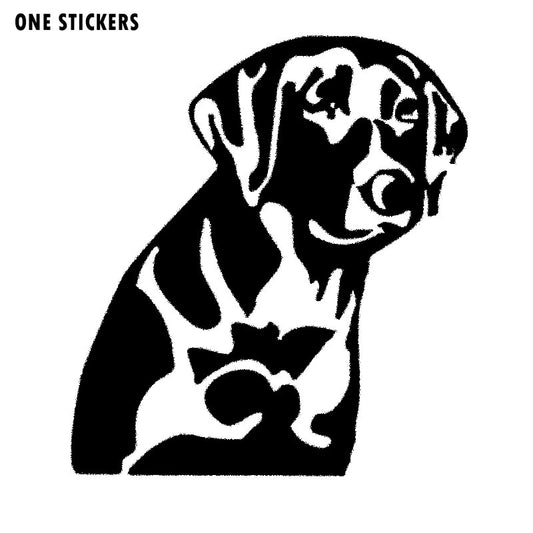 13.8*15.2CM LAB Labrador Retriever Dog Vinyl Decal Creative Waterproof Car Stickers Car Styling Accessories Black/Silver S1-0416