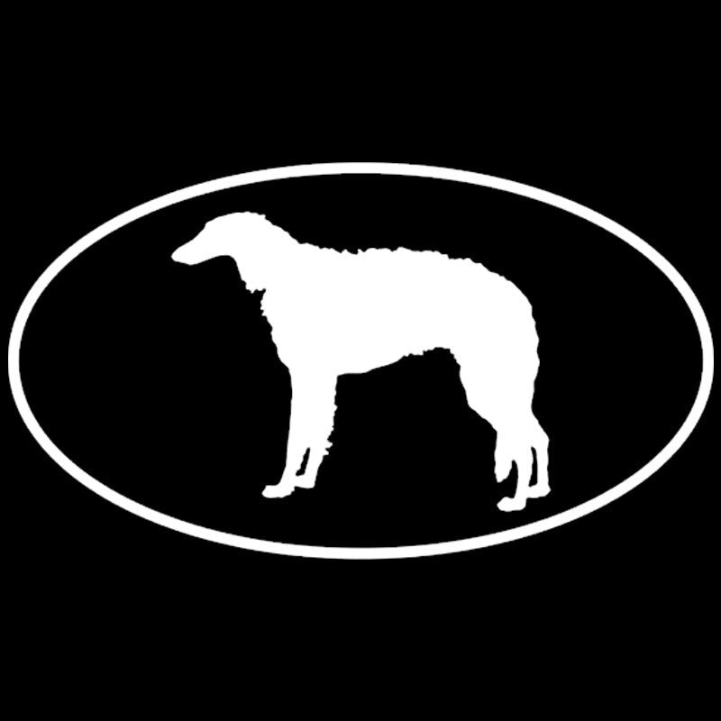14.8*8.2CM Borzoi Dog Car Stickers Personality Vinyl Decal Car Styling Bumper Decoration Black/Silver S1-0691