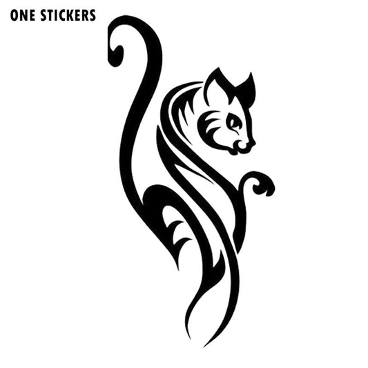 7.8CM*15CM Lovely Cat Animal Fashion Personality Funny Personality Car Sticker Vinyl Decal Black/Silver S1-0024