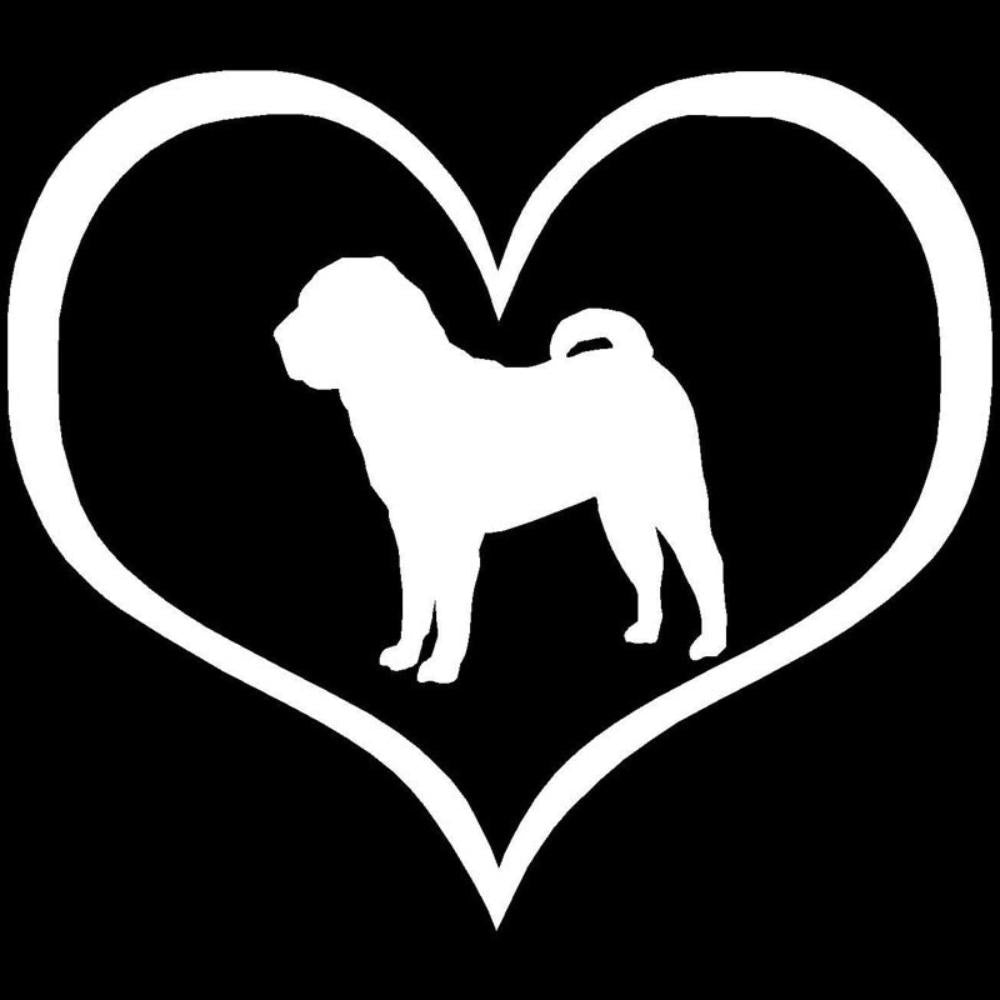 10.9*9.5CM Chinese Shar Pei Dog Vinyl Decal  Car Stickers Car Styling Truck Decoration Black/Silver S1-1037