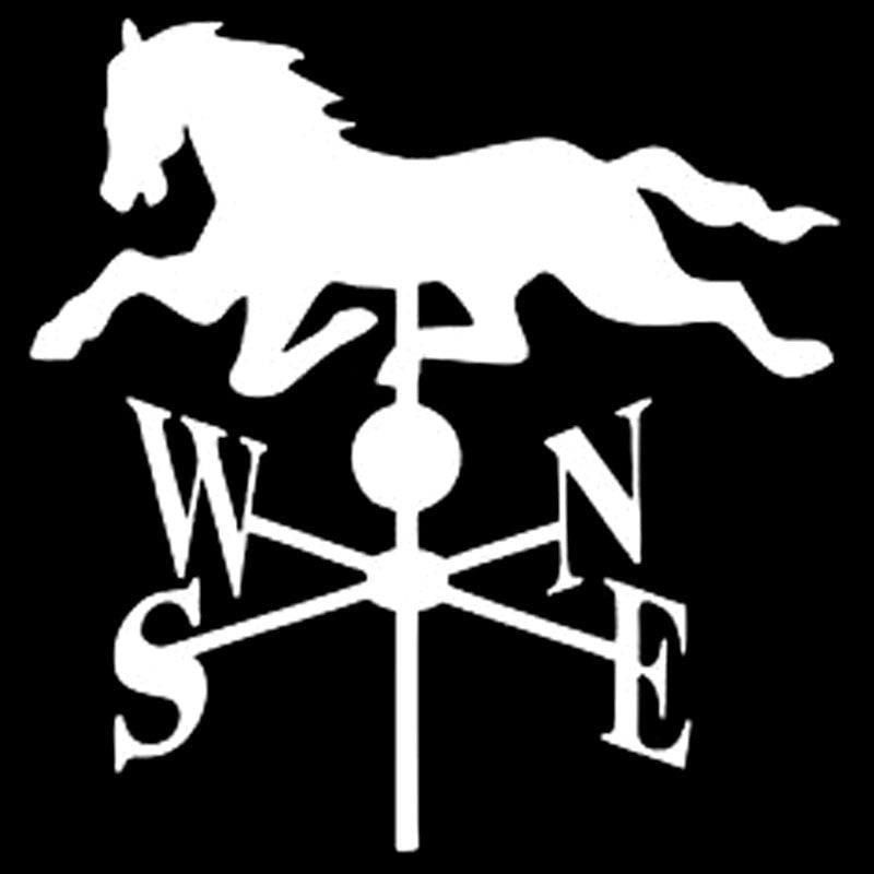 14.9CM*15.4CM Weathervane Horse Farm Equestrian Car Truck Vinyl Decal Sticker Car Stickers Car Acessories Decoration C8-0139