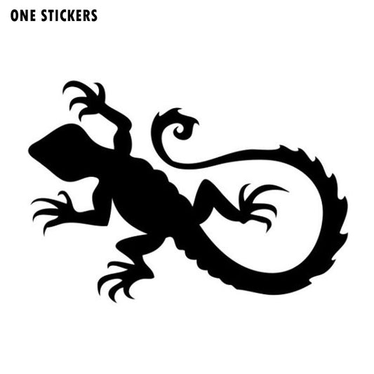 15.2*10.5CM Lizard Design Vivid Mischief Car Styling Crazy Animal Decals Vinyl Car Stickers Black/Silver S1-2823
