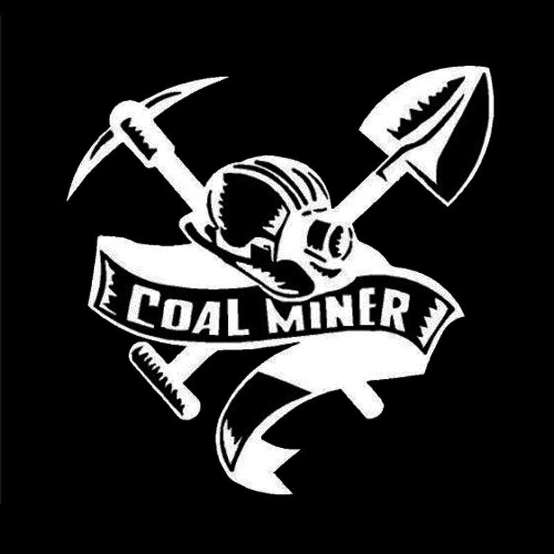 13cm*13.9cm Car Accessories Miner Coal Tool Vinyl Body Car Stickers C5-0982
