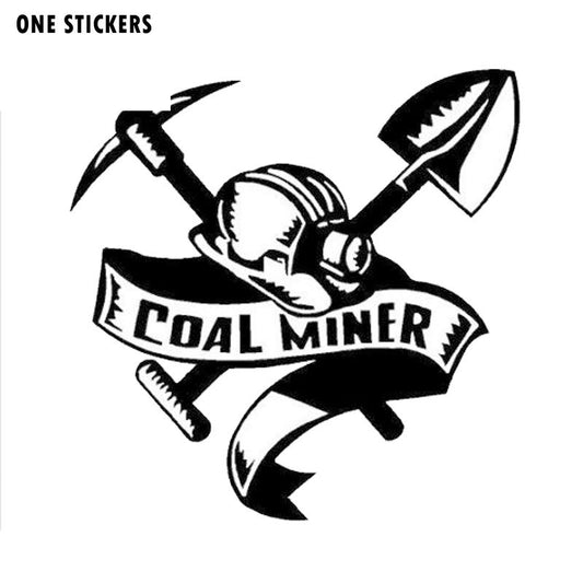 13cm*13.9cm Car Accessories Miner Coal Tool Vinyl Body Car Stickers C5-0982