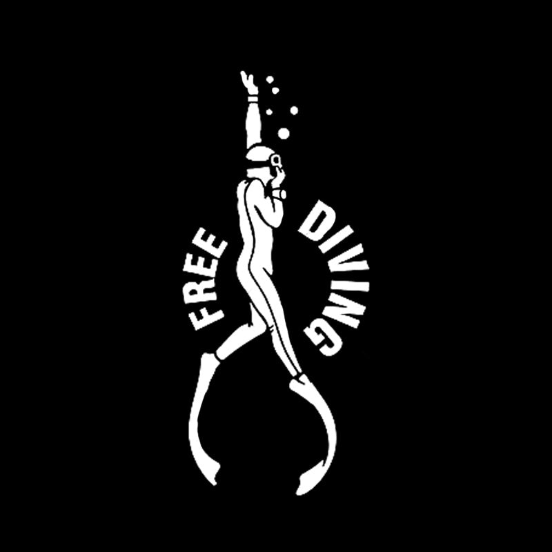 7.3*16.5CM Creative Diving Car Stickers Accessories Silhouette Black Silver Vinyl Decor C12-0683