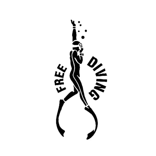 7.3*16.5CM Creative Diving Car Stickers Accessories Silhouette Black Silver Vinyl Decor C12-0683