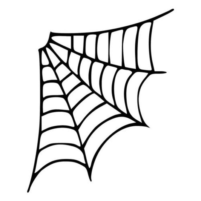12.8*16CM Cartoon Personality SPIDER WEB Car Sticker Vinyl Decal Black/Silver S8-1320