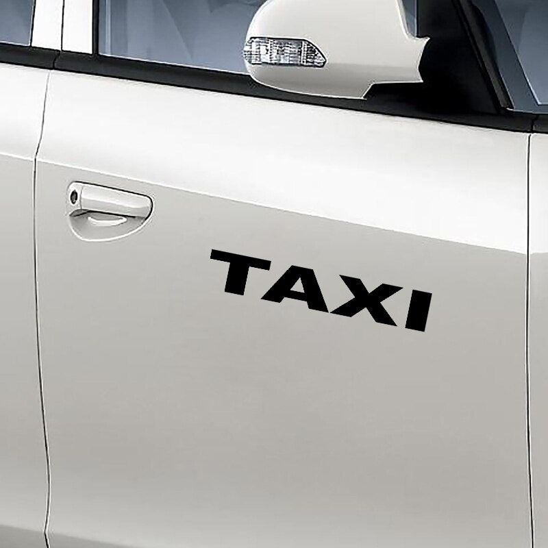 17.3*3CM Fashion TAXI  Letters Vinyl Car Sticker Car-styling Decals Black/Silver S8-1675