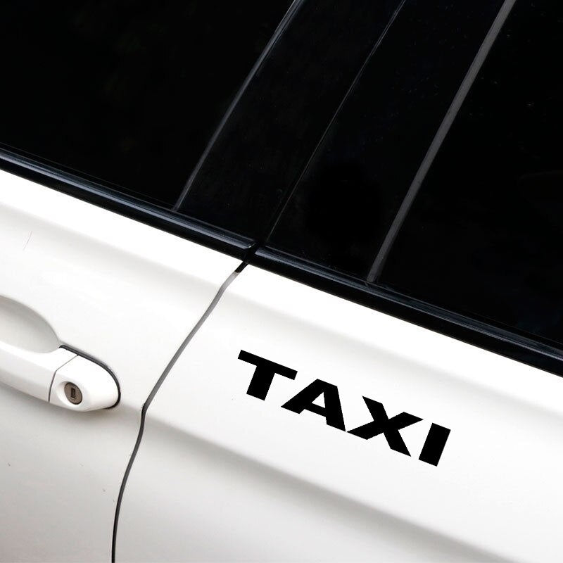 17.3*3CM Fashion TAXI  Letters Vinyl Car Sticker Car-styling Decals Black/Silver S8-1675