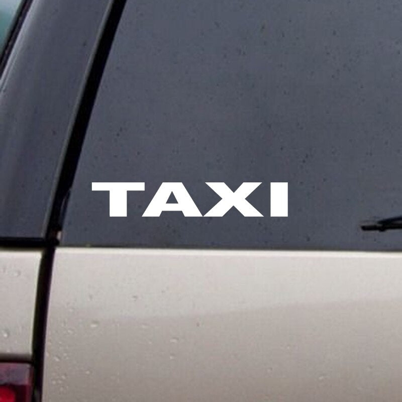17.3*3CM Fashion TAXI  Letters Vinyl Car Sticker Car-styling Decals Black/Silver S8-1675