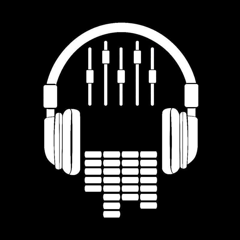 11.4CM*14.3CM Headphones  Decal Music Dj Rock Vinyl Black/Silver Car Sticker C22-0655