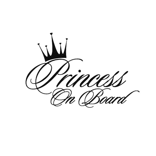 16.5*10.9CM PRINCESS ON BOARD Funny Personality Text Car Sticker Fashion Vinyl Decal C1-4010