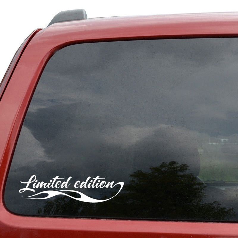 16CM*4.2CM Fashion LIMITED EDITION FANCY Vinyl Car Sticker Decals Accessories Black/Silver C11-0712
