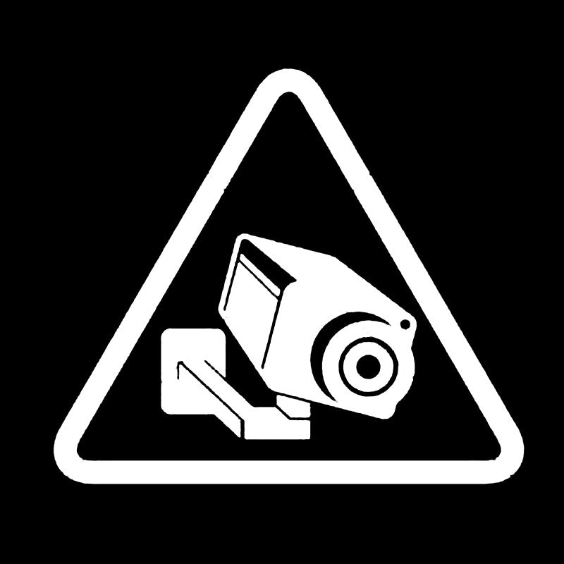 14.2CM*12.5CM Camera Cctv Video Surveillance Sign Vinyl Black/Silver  Car Sticker C22-0885