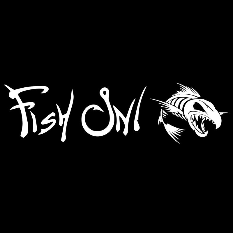 17cm*4.6cm Fish On Fishing Fashion Car Styling Car Sticker Decor Vinyl Decal S4-0201