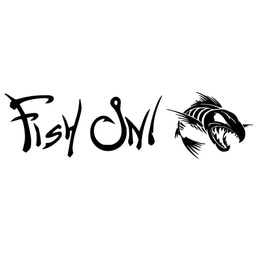17cm*4.6cm Fish On Fishing Fashion Car Styling Car Sticker Decor Vinyl Decal S4-0201