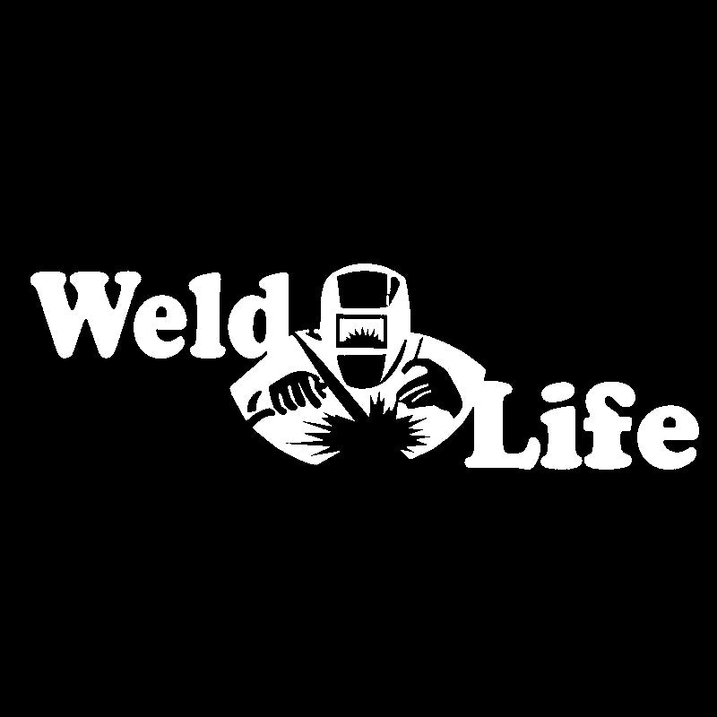 17CM*5.2CM Fashion  Weld Life Vinyl Car Window Sticker Decal Black Silver C11-1609