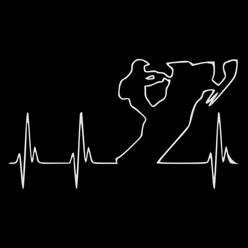 14.9CM*8.4CM Adventure Snowmobile Heartbeat Vinyl Motorcycle Decal Car Sticker C22-1044