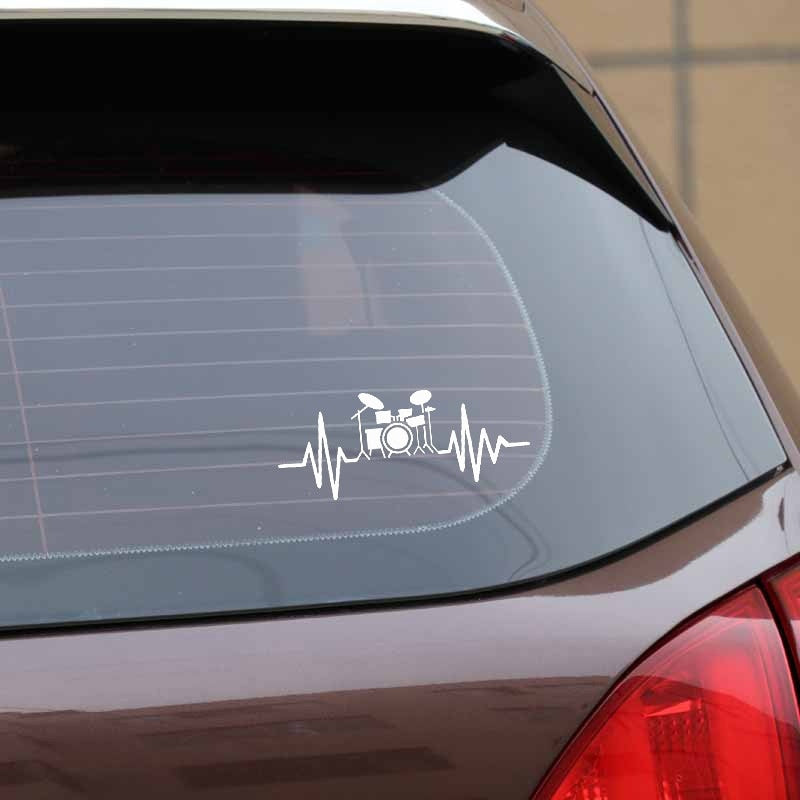 15.1CM*6.2CM  Drum Kit For Drummer Musician Rock Music Lover  Vinyl Car Sticker C22-0778