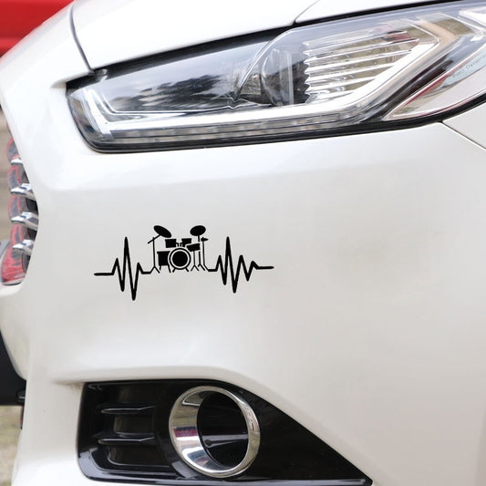 15.1CM*6.2CM  Drum Kit For Drummer Musician Rock Music Lover  Vinyl Car Sticker C22-0778