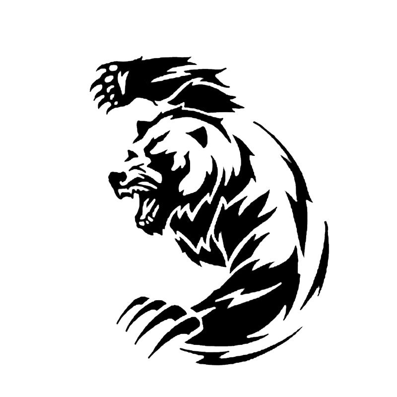 11.9*14.8CM Angry Bear Animals Car Sticker Vinyl Decoration Bumper Window C12-0394