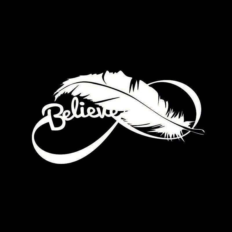 20*10.8CM Beautiful Bird FEATHER Art Graphic Vinyl Decals Car Sticker Black/Silver Accessories S8-1476