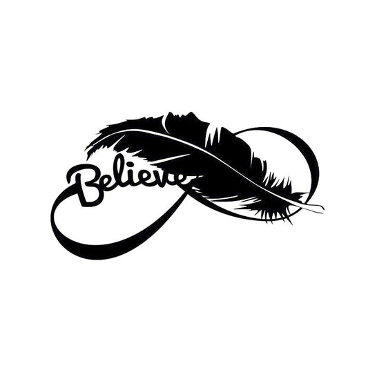 20*10.8CM Beautiful Bird FEATHER Art Graphic Vinyl Decals Car Sticker Black/Silver Accessories S8-1476