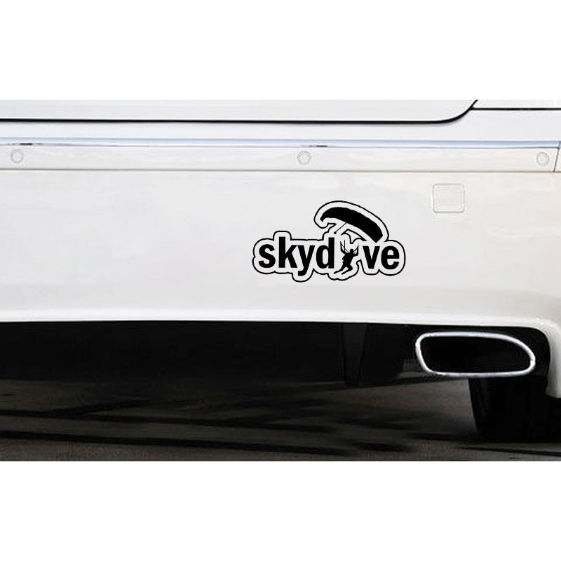 15.7*8.4CM Interesting Skydive Silhouette Car Sticker Vinyl High Quality Decor C12-0736