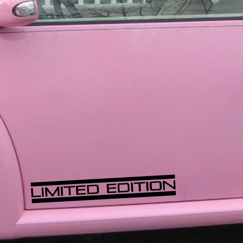 20CM*2.9CM LIMITED EDITION Creative Vinyl Car Sticker Black/Silver Retro- Decal Car-styling C11-0709