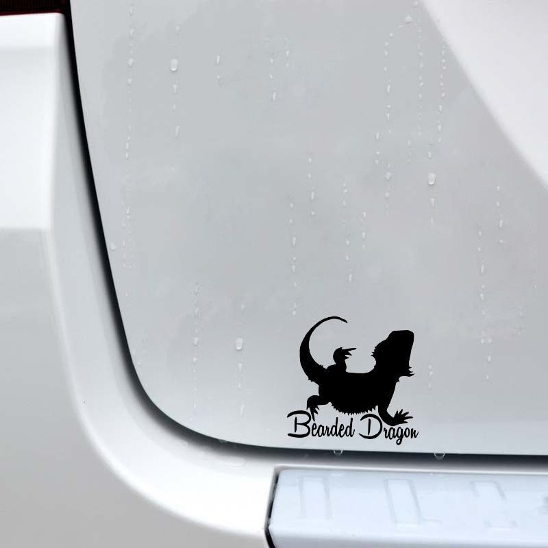 12.4*12CM Funny Bearded Dragon Decor Vinyl Car Stickers Bumper Car Window C12-1108